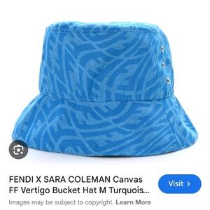 Fendi FF Vertigo Bucket Hat Turquoise
